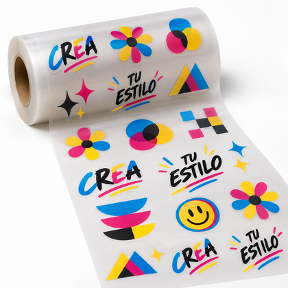 Film DTF con diseños a color para transferir a prendas