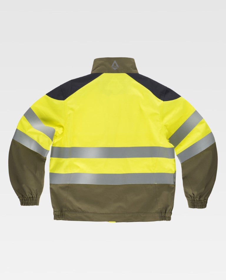 Cazadora Workteam B1181 Amarillo AV / Verde Kaki / Gris Oscuro