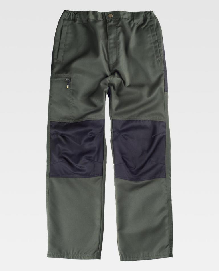 Pantalón Workteam B1411 Verde Kaki / Negro