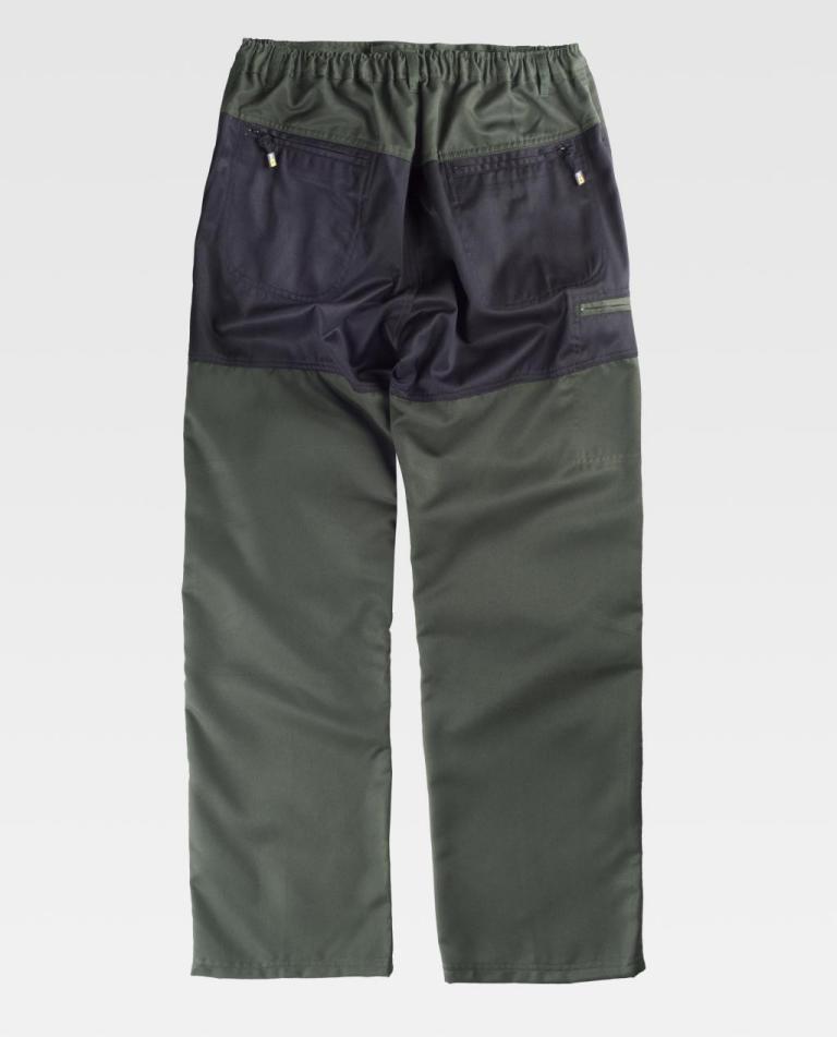 Pantalón Workteam B1411 Verde Kaki / Negro