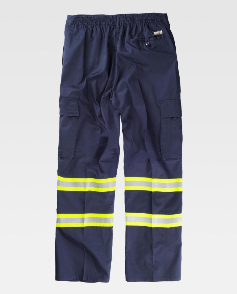 Pantalón Workteam B1436 Marino / Amarillo Flúor