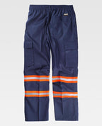 Pantalón Workteam B1436 Marino / Naranja Flúor