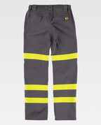Pantalón Workteam B1496 Gris / Amarillo Flúor
