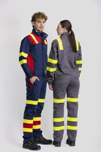 Pantalón Workteam B1496 Gris / Amarillo Flúor