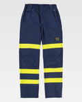 Pantalón Workteam B1496 Marino / Amarillo Flúor