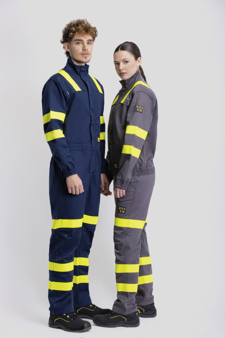 Pantalón Workteam B1496 Marino / Amarillo Flúor
