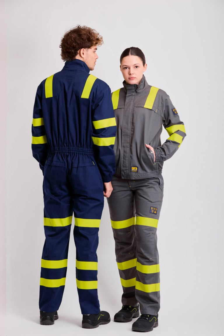Pantalón Workteam B1496 Marino / Amarillo Flúor