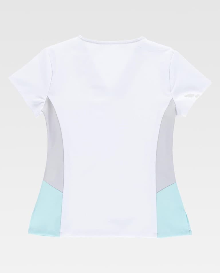 Casaca Workteam B6951 Blanco / Gris Claro / Turquesa Claro