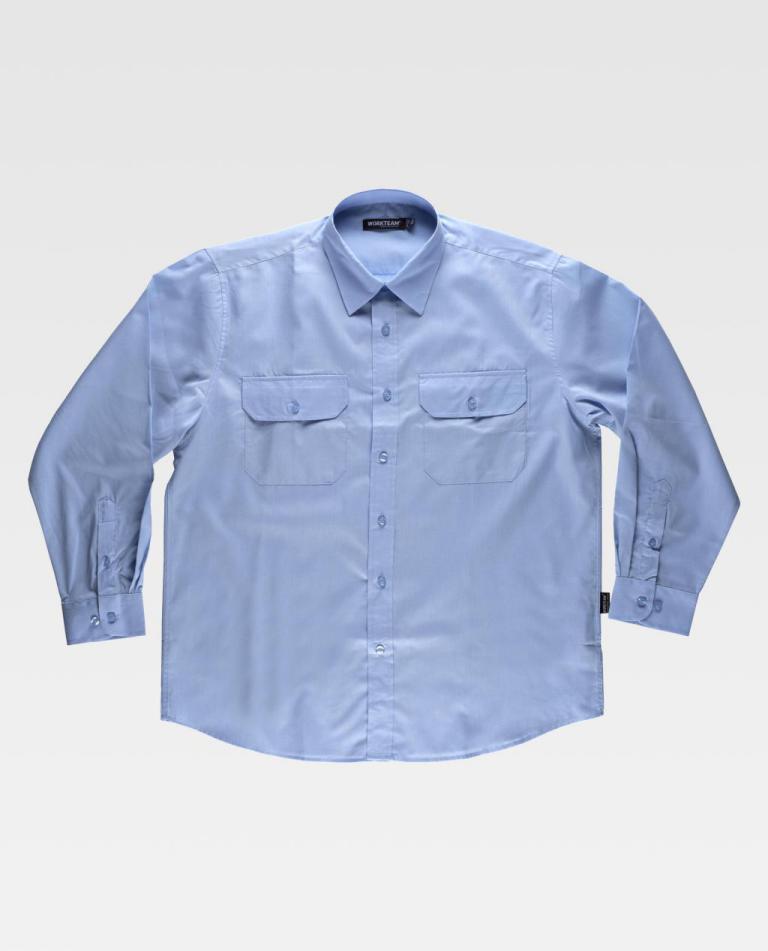 Camisa Workteam B8001 Celeste