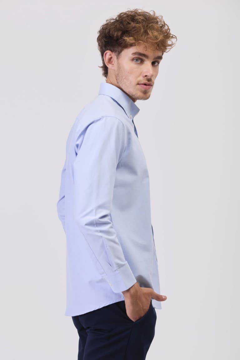 Camisa Workteam B8410 Celeste
