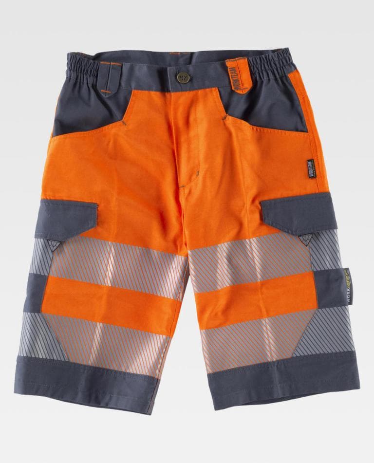 Bermuda Workteam C2705 Naranja AV / Gris Oscuro