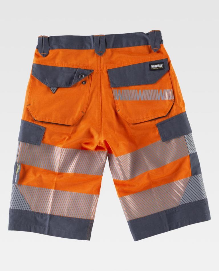 Bermuda Workteam C2705 Naranja AV / Gris Oscuro
