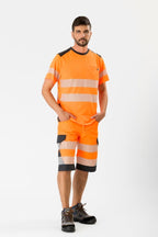 Bermuda Workteam C2705 Naranja AV / Gris Oscuro