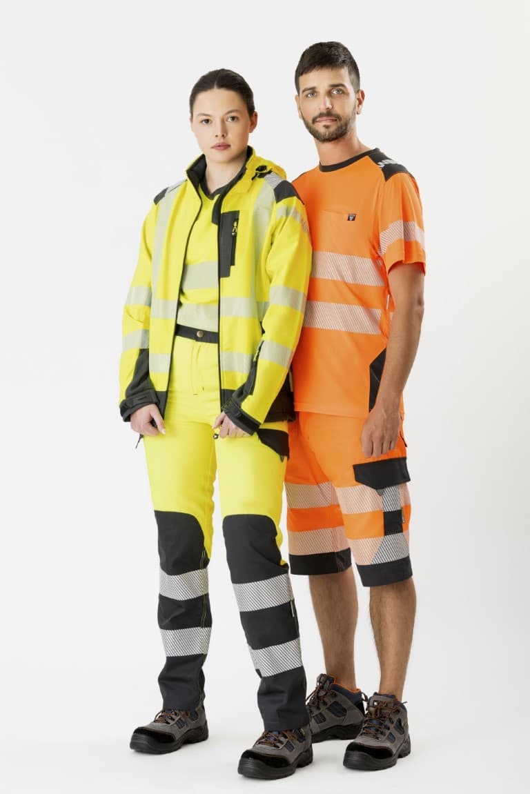 Bermuda Workteam C2705 Naranja AV / Gris Oscuro