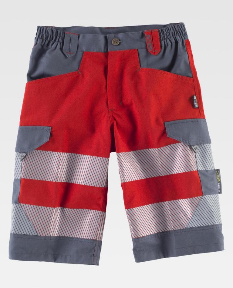 Bermuda Workteam C2706 Rojo / Gris Oscuro