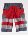 Bermuda Workteam C2706 Rojo / Gris Oscuro