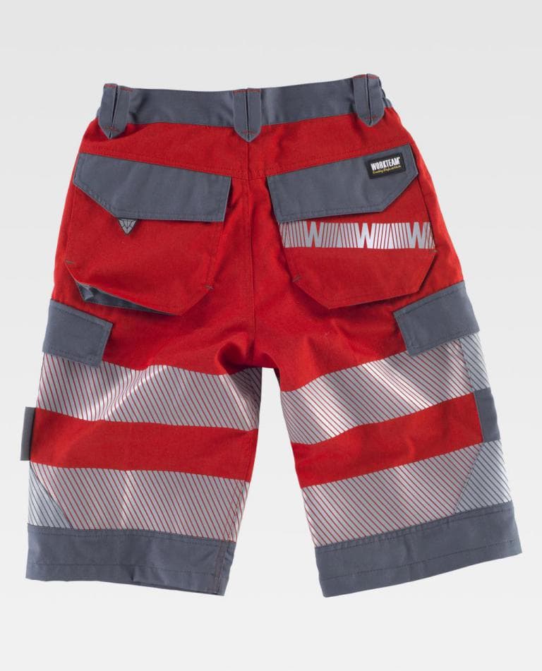 Bermuda Workteam C2706 Rojo / Gris Oscuro