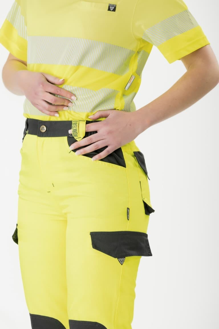 Pantalón Workteam C2715 Amarillo AV / Gris Oscuro