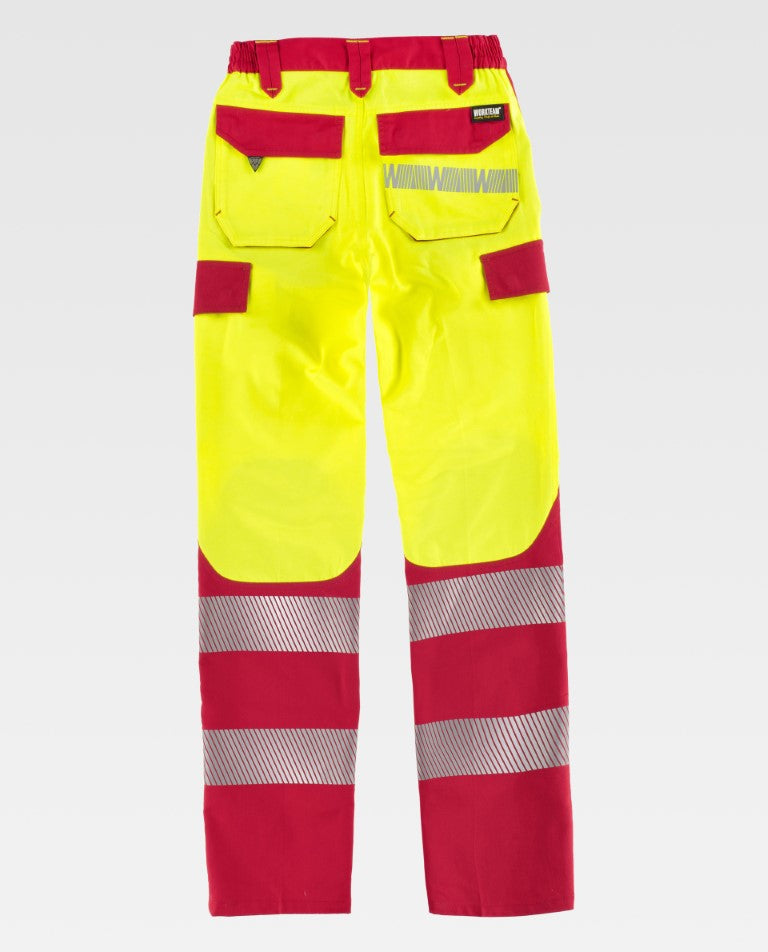Pantalón Workteam C2715 Amarillo AV / Rojo