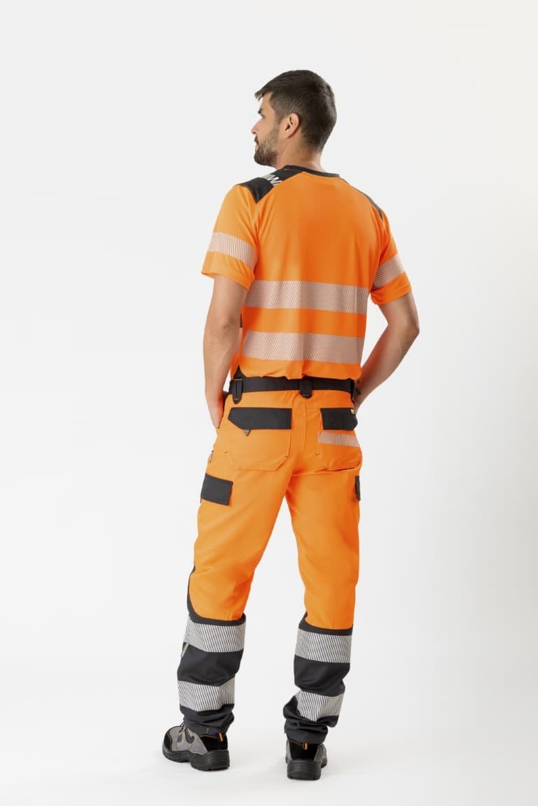 Pantalón Workteam C2715 Naranja AV / Gris Oscuro