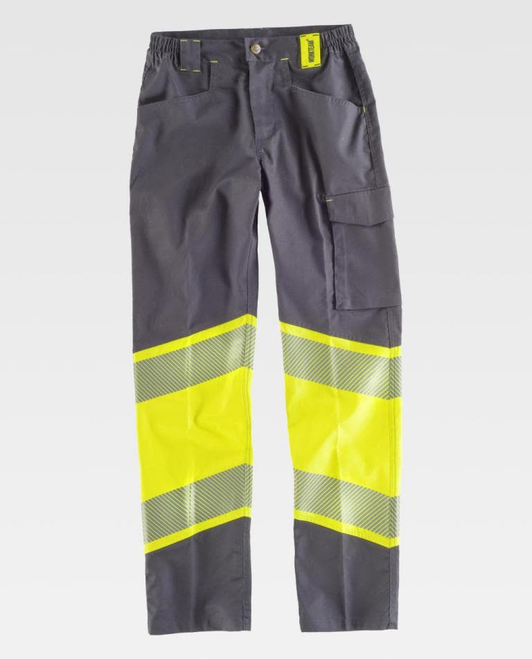 Pantalón Workteam C2718 Gris Oscuro / Amarillo AV