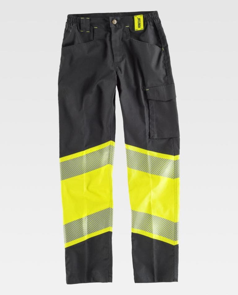Pantalón Workteam C2718 Negro / Amarillo AV