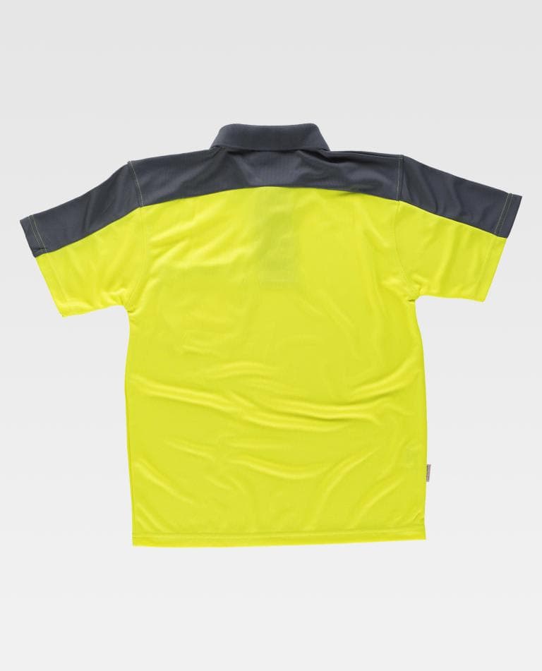 Polo Workteam C2805 Gris / Amarillo Flúor