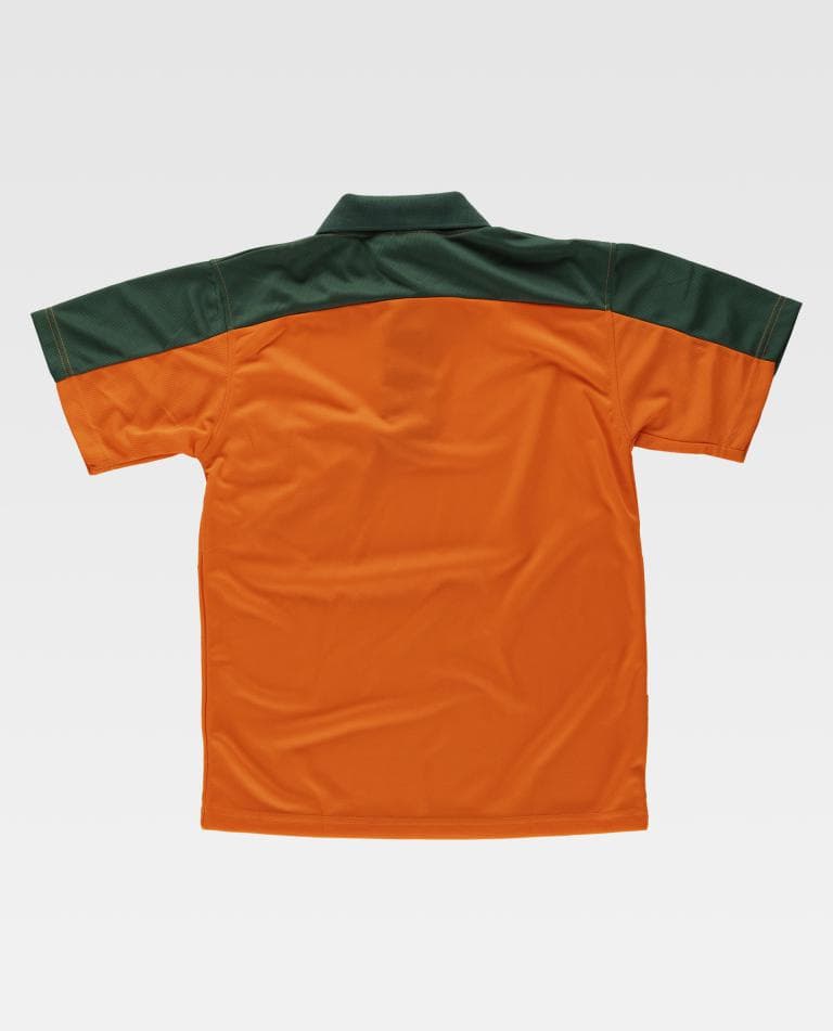 Polo Workteam C2805 Verde / Naranja Flúor