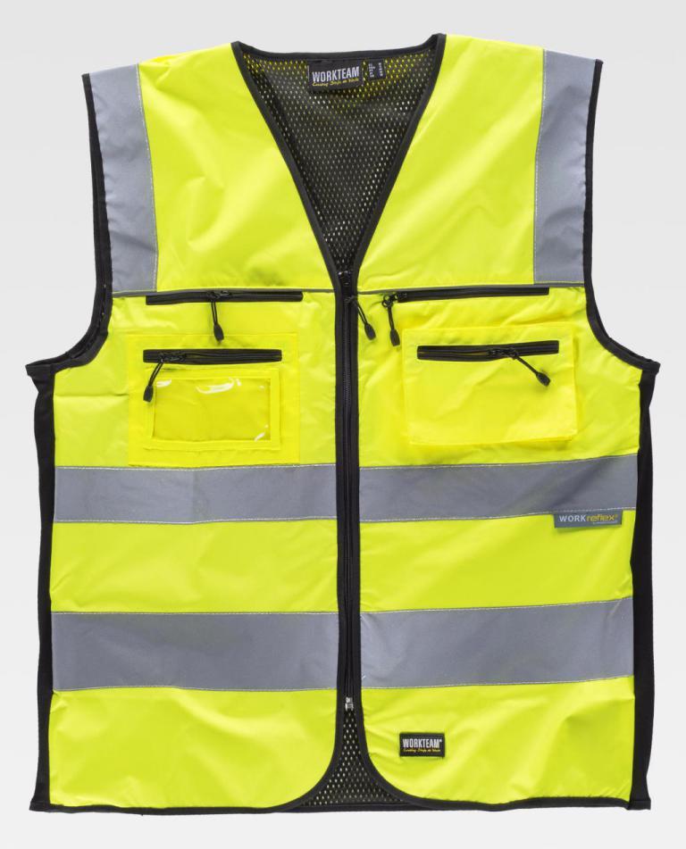 Chaleco Workteam C2901 Amarillo AV / Negro