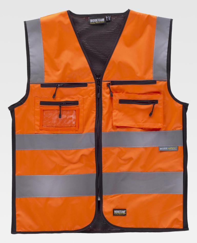 Chaleco Workteam C2901 Naranja AV / Negro