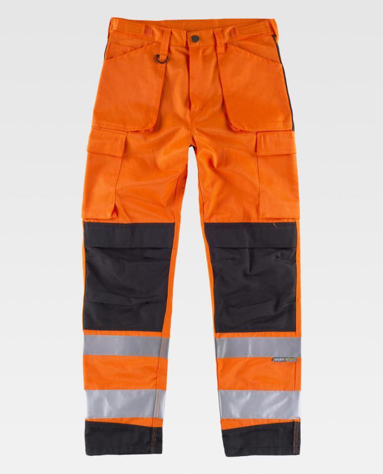 Pantalón Workteam C2912 Naranja AV / Negro