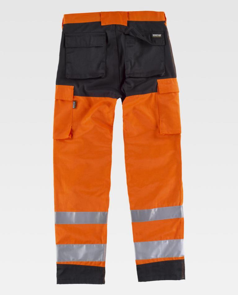 Pantalón Workteam C2912 Naranja AV / Negro