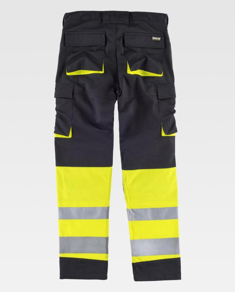 Pantalón Workteam C2918 Negro / Amarillo AV