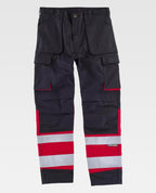 Pantalón Workteam C2919 Negro / Rojo