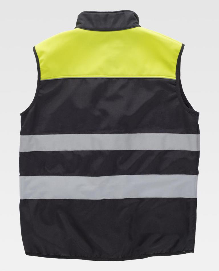 Chaleco Workteam C2921 Negro / Amarillo Flúor