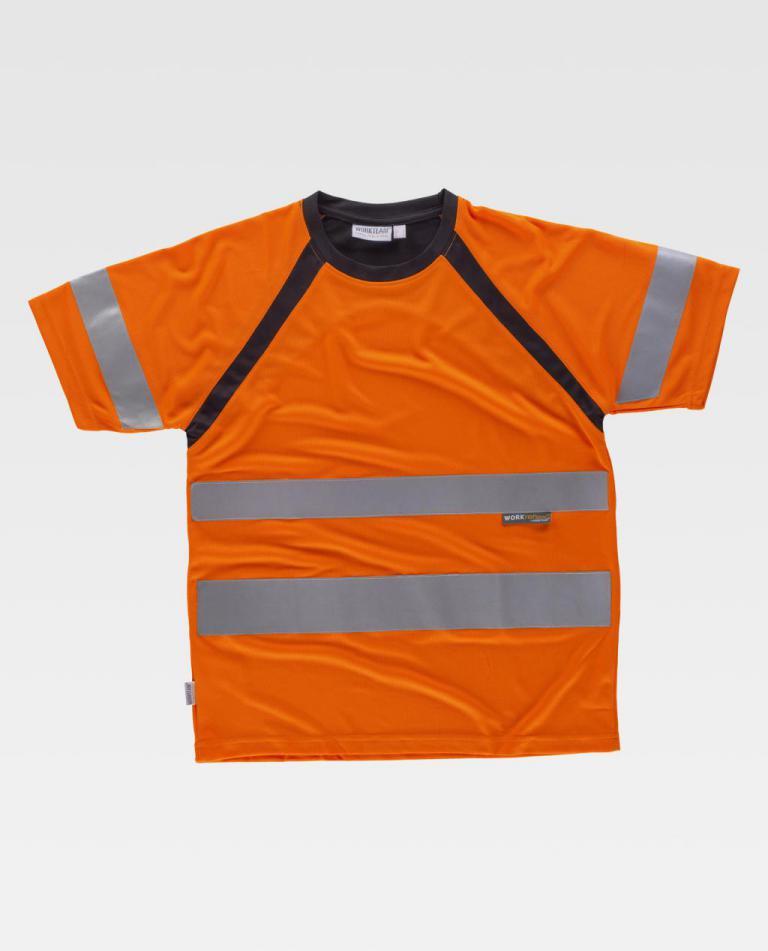 Camiseta Workteam C2941 Naranja AV / Negro