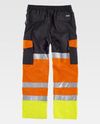 Pantalón Workteam C3216 Negro / Naranja AV / Amarillo AV
