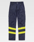 Pantalón Workteam C3223 Marino / Amarillo Flúor