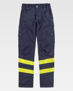 Pantalón Workteam C3223 Marino / Amarillo Flúor