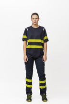 Pantalón Workteam C3223 Marino / Amarillo Flúor