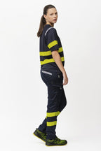 Pantalón Workteam C3223 Marino / Amarillo Flúor