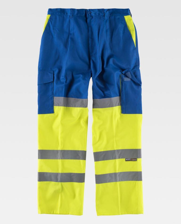 Pantalón Workteam C3314 Azulina / Amarillo AV