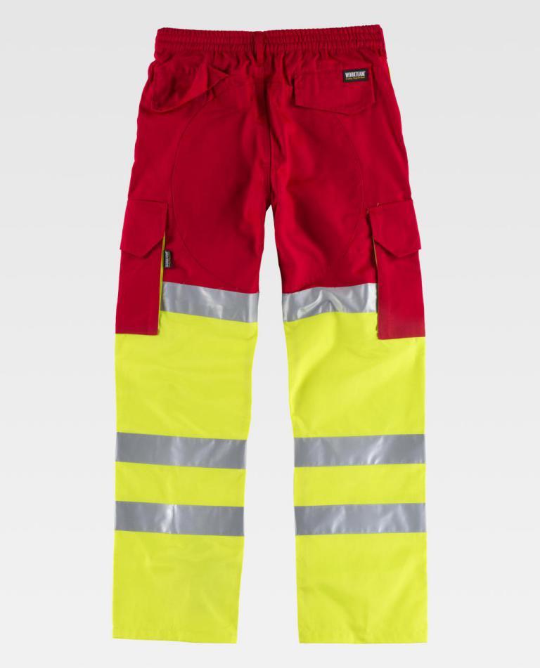 Pantalón Workteam C3314 Rojo / Amarillo AV