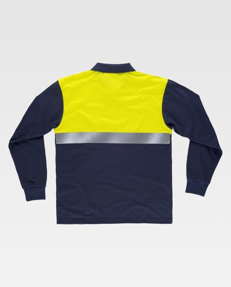 Polo Workteam C3443 Marino / Amarillo Flúor