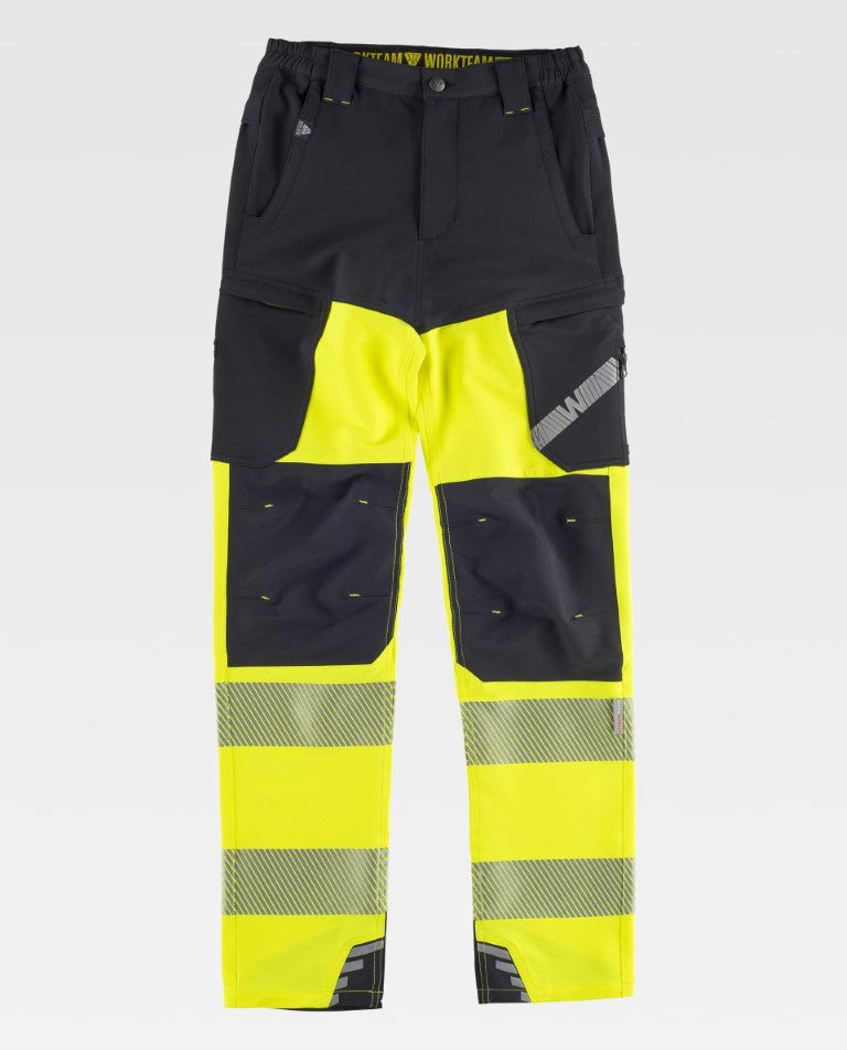 Pantalón Workteam C3550 Negro / Amarillo AV