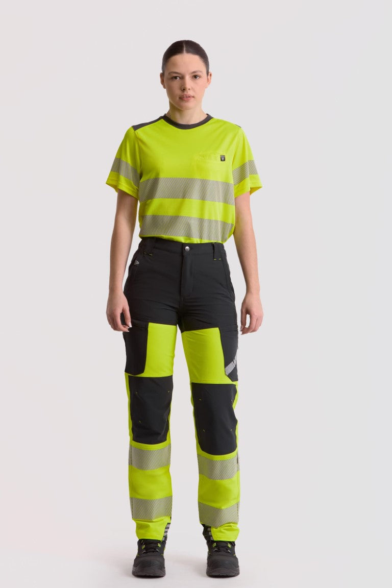 Pantalón Workteam C3550 Negro / Amarillo AV