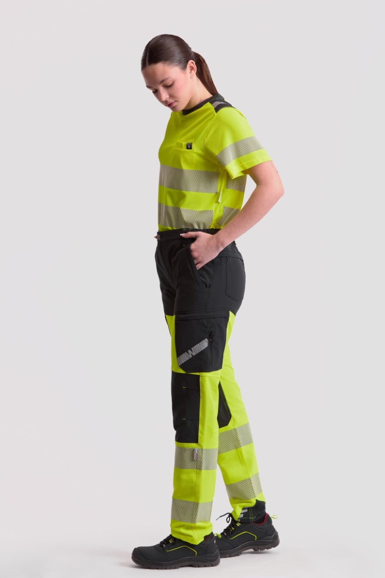 Pantalón Workteam C3550 Negro / Amarillo AV