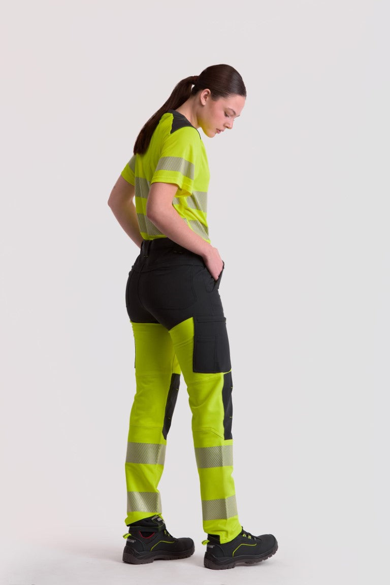 Pantalón Workteam C3550 Negro / Amarillo AV