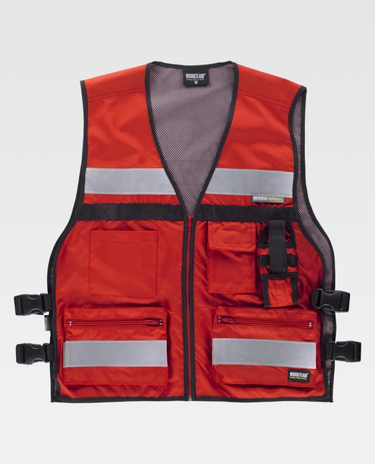 Chaleco Workteam C3601 Rojo
