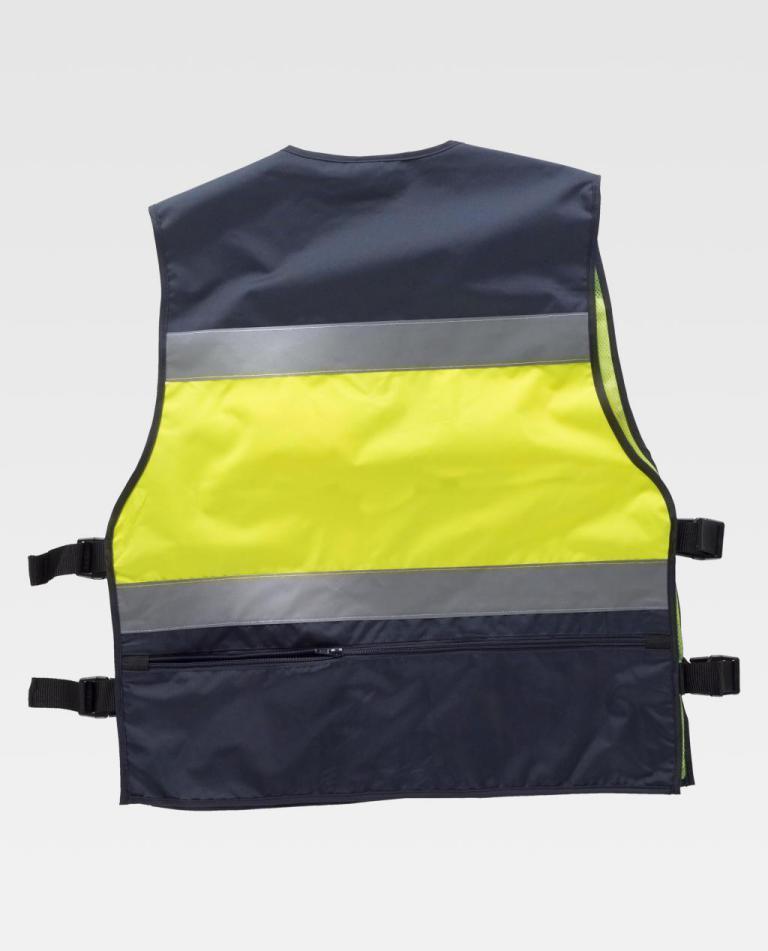 Chaleco Workteam C3602 Marino / Amarillo Flúor